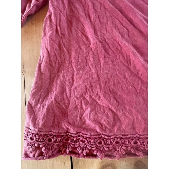 Altard state women’s blouse, bell sleeves. Distressed look with lace trim. Small - Picture 3 of 4